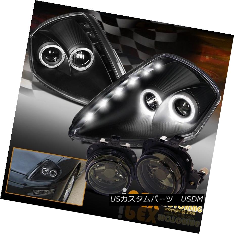 ヘッドライト 2003 2004 2005 Eclipse Halo Projector LED Black Headlights + Smoked Fog Light 2003年2004年2005年Eclipse HaloプロジェクターLEDブラックヘッドライト+スモークフォグライト 【並行輸入品】