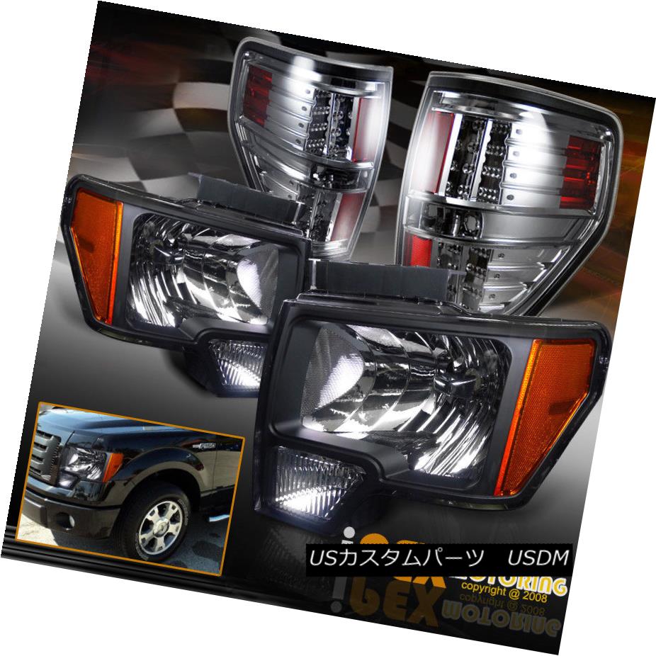 ヘッドライト 2009-2014 Ford F150 SVT FX4 STX Black Headlights + \