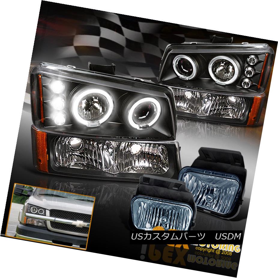 ヘッドライト 2003-2006 Chevy Silverado Halo Projector LED Black Headlight W/Signals+Fog Light 2003-2006シボレーシルバラードハロープロジェクターLEDブラックヘッドライトW /シグナル+フォグライト 【並行輸入品】 52,668円