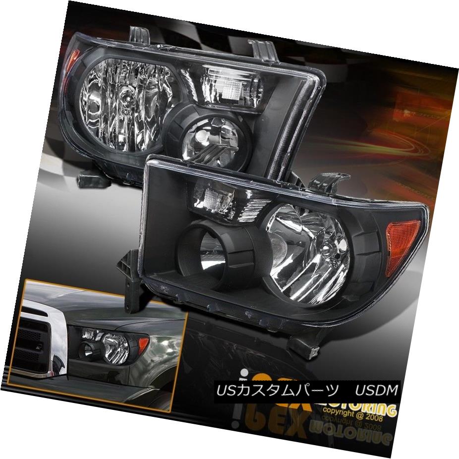 ヘッドライト 2007-2013 Toyota Tundra 2008-2014 Sequoia Black Replacement Headlights Headlamp 2007-2013 Toyota Tundra 2008-2014セコイアブラック交換ヘッドライトヘッドランプ 【並行輸入品】