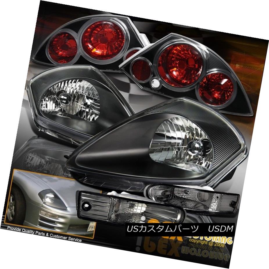 ヘッドライト [6pcs Deal] 00-02 Mitsubishi Eclipse Black Headlight + Smoky Bumper & Tail Light [6個セット] 00-02三菱エクリプスブラックヘッドライト+スモーキーバンパー＆amp; テールライト 【並行輸入品】 50,754円