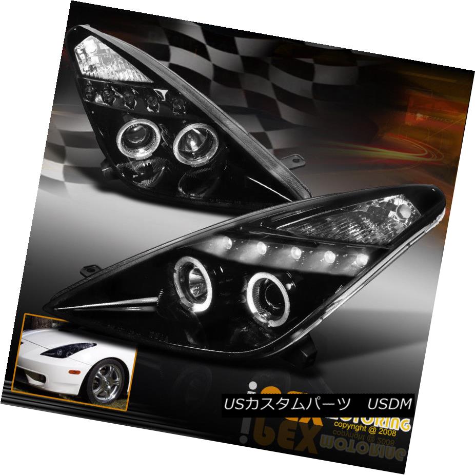 ヘッドライト NEW For 2000-2005 Toyota Celica GT GTS Halo Projector LED Shiny Black Headlights Toyota Celica GT GTS HaloプロジェクターLED Shiny Blackヘッドライト 【並行輸入品】