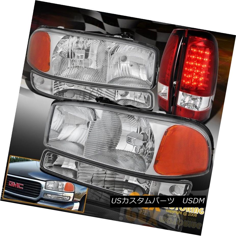 お得な特別割引価格 ライト ランプ ヘッドライト 04 06 Ledレッドテールライト Chromeヘッドライト バンパーシグナルライト Sierra Gmc 04 06 Lights Tail Red Led Light Signal Bumper Headlights Chrome Sierra Gmc
