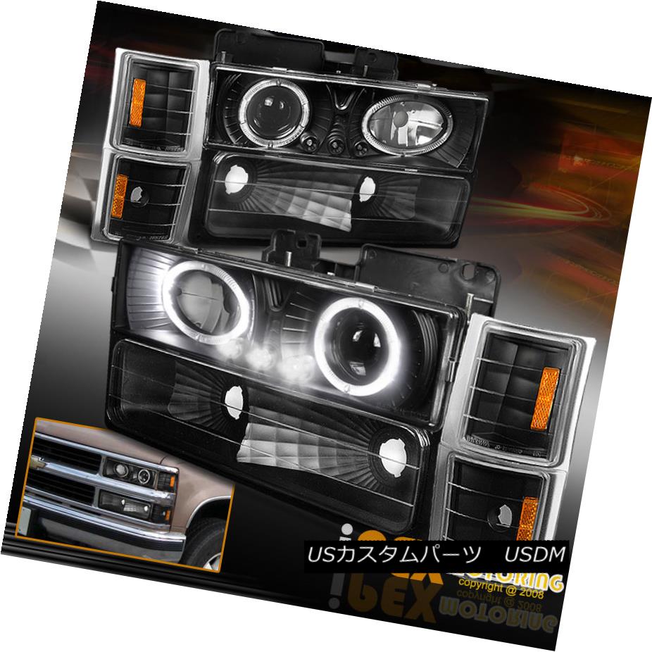 気質アップ ライト ランプ 信号灯 8pcs デュアル ハローledプロジェクター ヘッドライトw Silverado Chevy 94 98 Lights Signal W Headlight Projector Led Halo Dual 8pcs Silverado Chevy 94 98 ヘッドライト Www Craccs Gob Ni