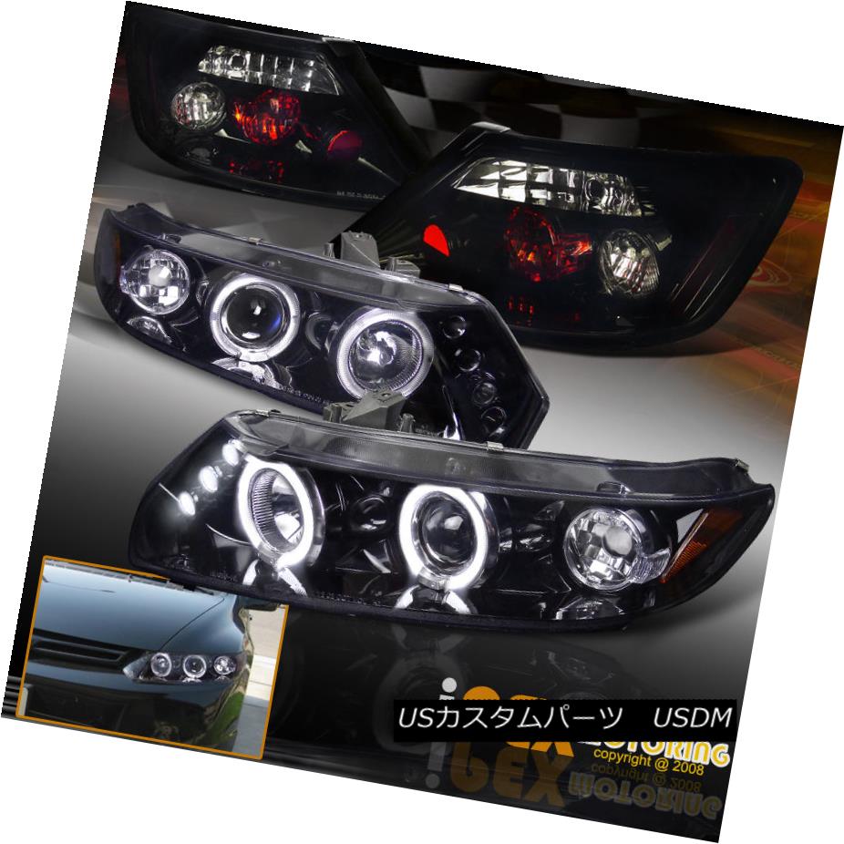ヘッドライト *SMOKED-BLACK* Combo 06-11 Honda Civic 2Dr Projector LED Headlights + Tail Light * SMOKED-BLACK *コンボ06-11ホンダシビック2DrプロジェクターLEDヘッドライト+テールライト 【並行輸入品】