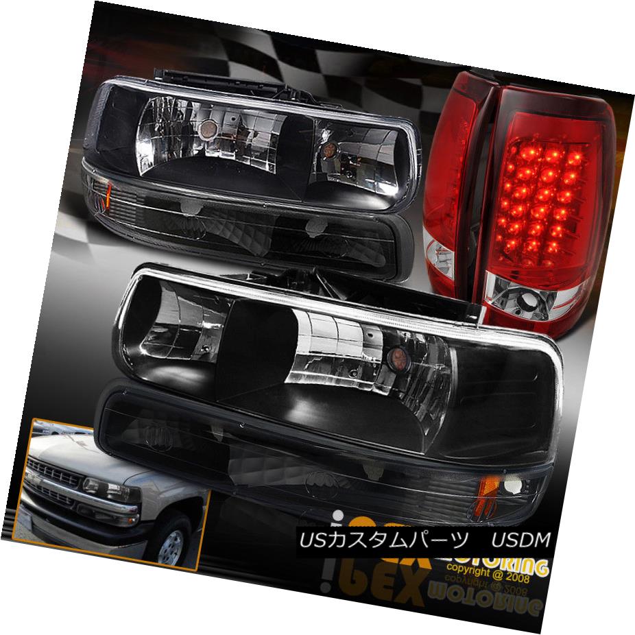 ヘッドライト 1999-2002 CHEVY Silverado [6-PC] Black Headlight + LED Tail Light + Signal Light 1999-2002 CHEVY Silverado [6-PC]ブラックヘッドライト+ LEDテールライト+シグナルライト 【並行輸入品】