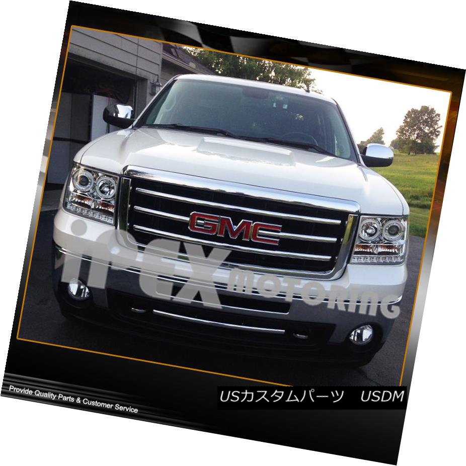 ヘッドライト 2007-2013 GMC Sierra 1500 2500HD 3500HD Dual Halo Projector LED Chrome Headlight 2007-2013 GMC Sierra 1500 2500HD 3500HDデュアルハロープロジェクターLEDクロームヘッドライト 【並行輸入品】