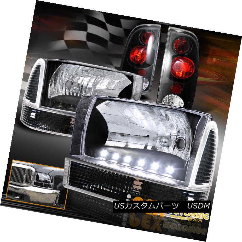 激安通販 ライト ランプ Headlight Led Super Duty F250 Ford 1999 04 ヘッドライト Corner 1999 04フォードf250スーパーデューティledヘッドライト コーナー信号 テールライトブラック Black Light Tail Signals Zambettis Com