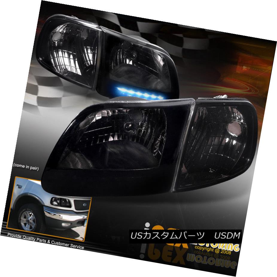 ヘッドライト [Dark Smoke] 1997-2003 Ford F150 LED Headlights + Corner Signal Lights 4PC Set [Dark Smoke] 1997-2003 Ford F150ヘッドライト+コーナー信号ライト4個セット 【並行輸入品】