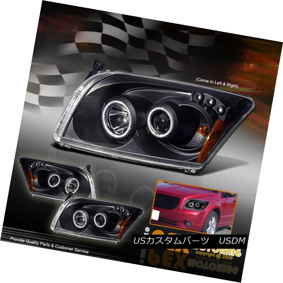ヘッドライト 2007-2012 Dodge Caliber ( Dual CCFL Halos ) Projector LED Black Headlights 2007-2012 Dodge Caliber（デュアルCCFL Halos）プロジェクターLEDブラックヘッドライト 【並行輸入品】