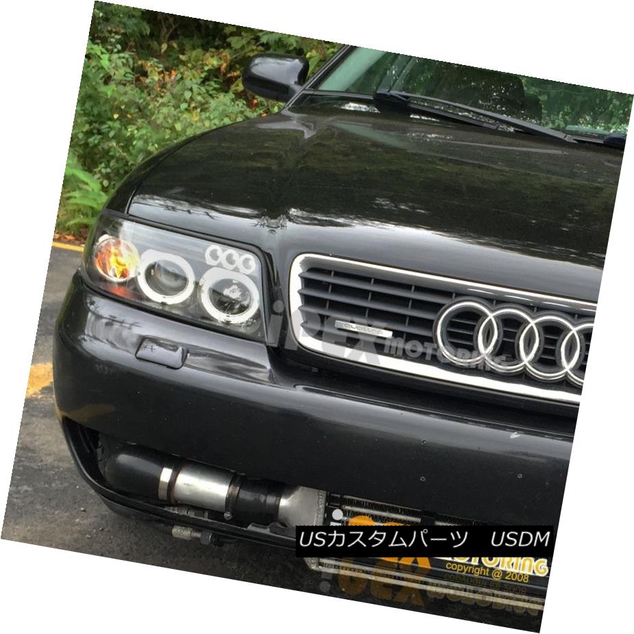 ヘッドライト NEW For 2000-2001 Audi A4 B5 Dual Halo Projector LED Headlights Headlamps Black NEW for 2000-2001 Audi A4 B5デュアル・ハロー・プロジェクターLEDヘッドライトヘッドランプブラック 【並行輸入品】