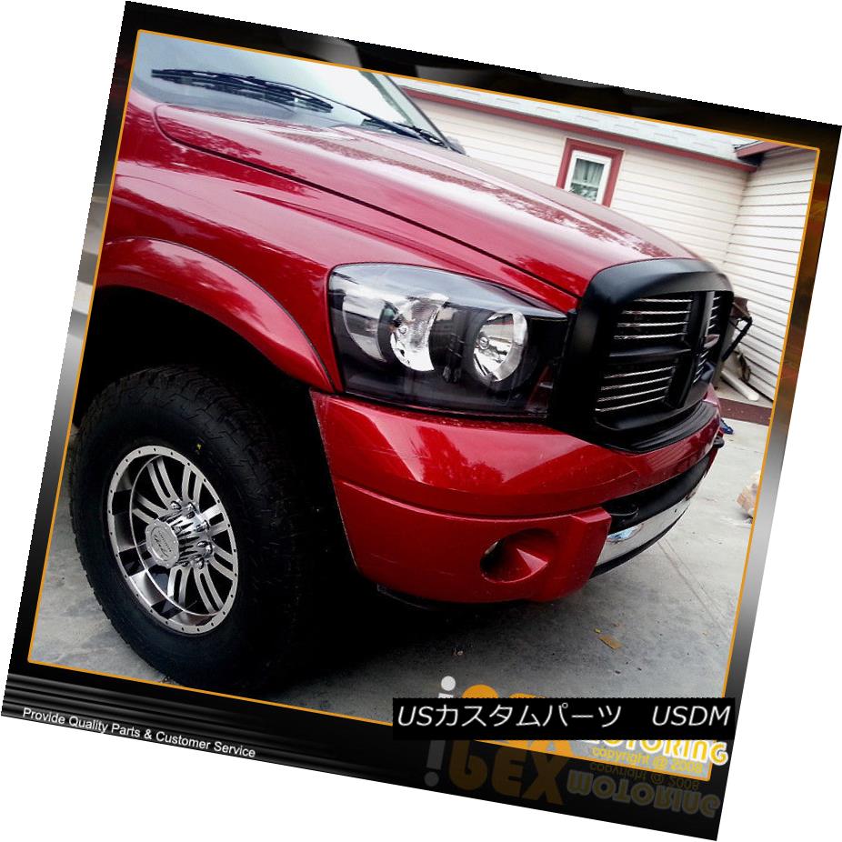 ヘッドライト New For 2006 2007 2008 Dodge RAM 1500/2500/3500 Black Headlights Clear Reflector 新しい2006年の2007年の2008年のダッジRAM 1500/2500/3500ブラックヘッドライトクリアリフレクター 【並行輸入品】