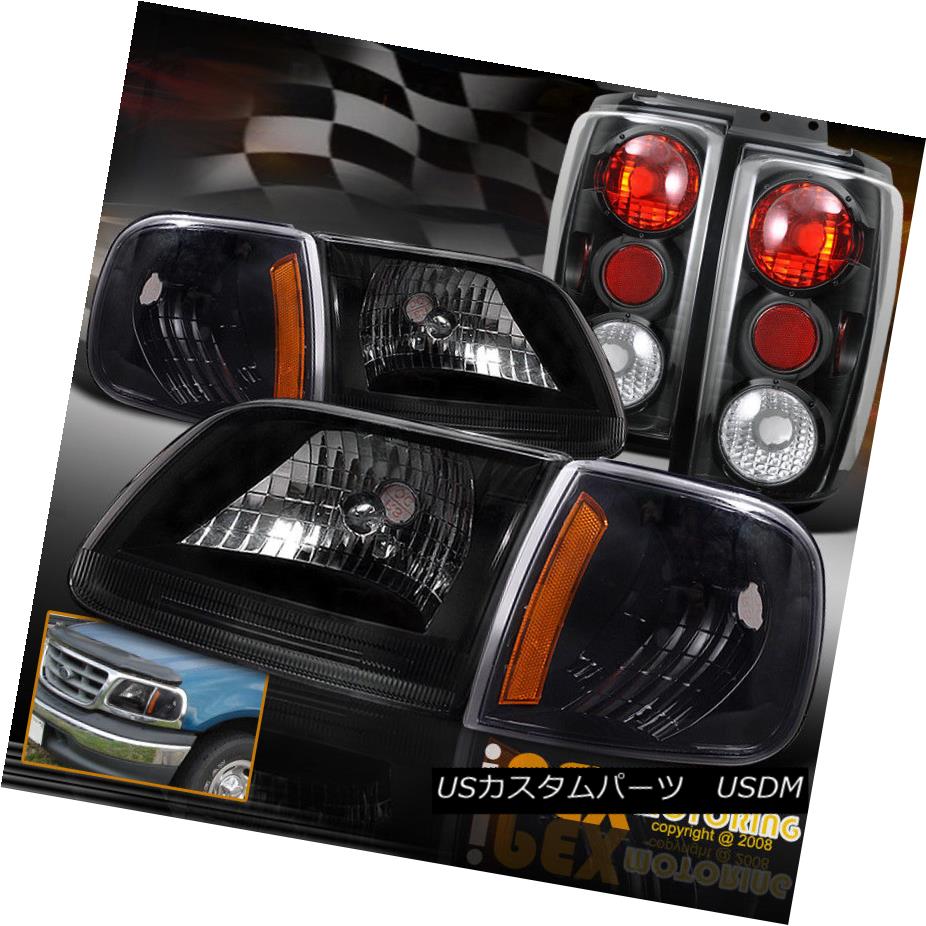 ヘッドライト NEW 6-Piece Set 1997-2002 Ford Expedition Black Headlight + Signals + Tail Light NEW 6点セット1997-2002 Ford Expeditionブラックヘッドライト+信号+テールライト 【並行輸入品】