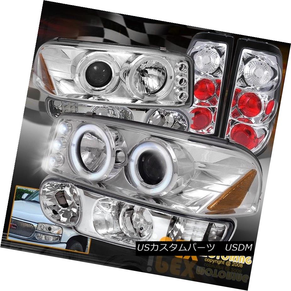 ヘッドライト 2004-2006 GMC Sierra Denali Projector Chrome LED Headlight W/ Signal +Tail Light 2004-2006 GMC Sierra DenaliプロジェクタークロームLEDヘッドライトW /信号+テールライト 【並行輸入品】