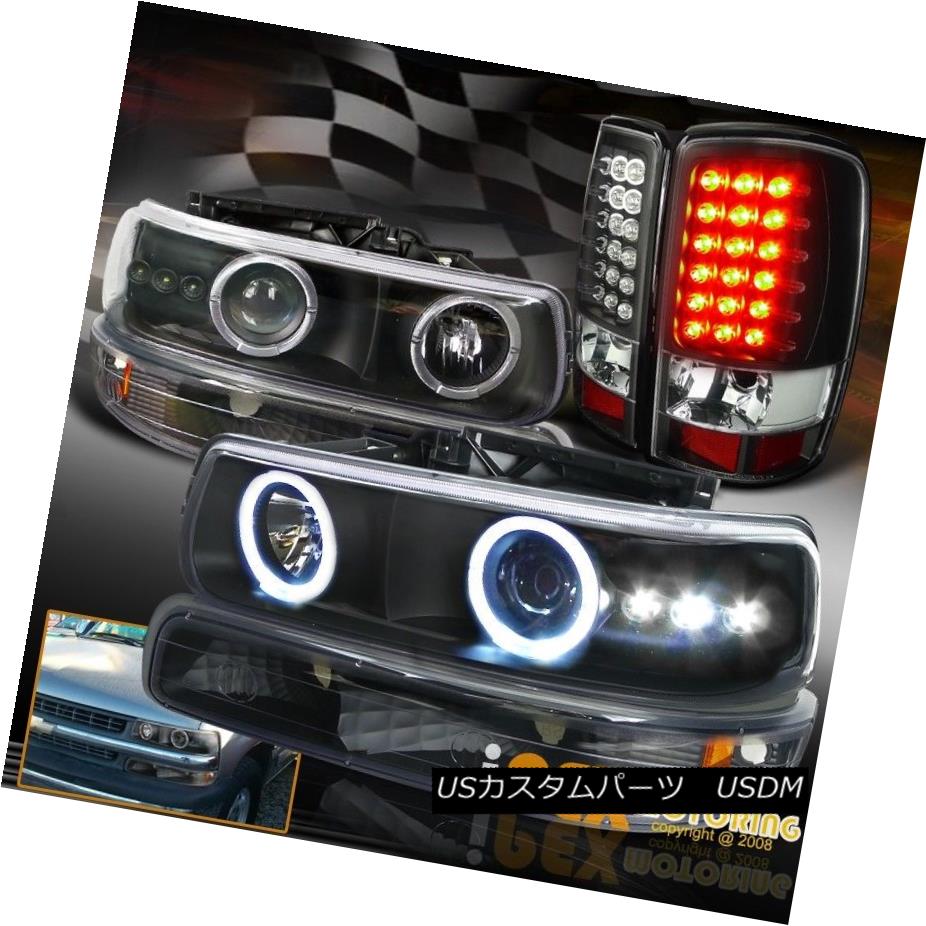 ヘッドライト 00-06 Chevy Suburban Halo Projector Black Headlights W/ Signals + LED Tail Light 00-06シボレー郊外ヘイロープロジェクターブラックヘッドライトW /シグナル+ LEDテールライト 【並行輸入品】 52,668円