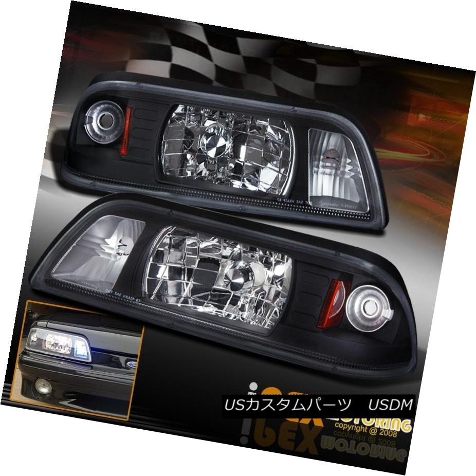 ヘッドライト [BLACK] 1987-1993 Ford Mustang Headlights W/ Corner Signal Light & Inner Parking [BLACK] 1987-1993フォードマスタングヘッドライトW /コーナー信号ライト＆amp; インナーパーキング 【並行輸入品】