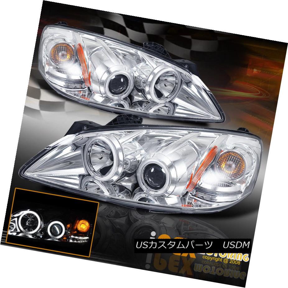 ヘッドライト 2005-2010 Pontiac G6 Bright CCFL Halo Rim LED Signal Projector Chrome Headlights 2005-2010ポンティアックG6ブライトCCFLハローリムLEDシグナルプロジェクタークロームヘッドライト 【並行輸入品】