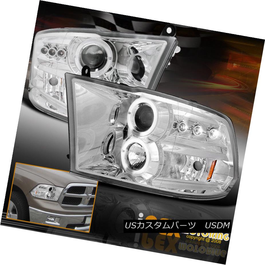 ヘッドライト For 2009-2016 Dodge Ram 1500 2500 3500 Projector LED Halo Headlights Chrome 2009-2016 Dodge Ram 1500 2500 3500プロジェクター用LEDハローヘッドライトクローム 【並行輸入品】