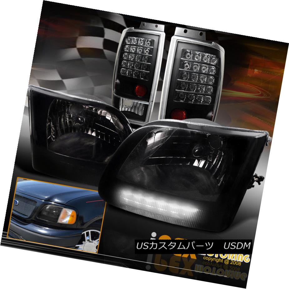 ヘッドライト 1997-2002 Ford Expedition Smoke LED Headlights+Black Plug N Play LED Tail Lamps 1997-2002 Ford Expedition煙LEDヘッドライト+ Bla ckプラグNターンLEDテールランプ 【並行輸入品】