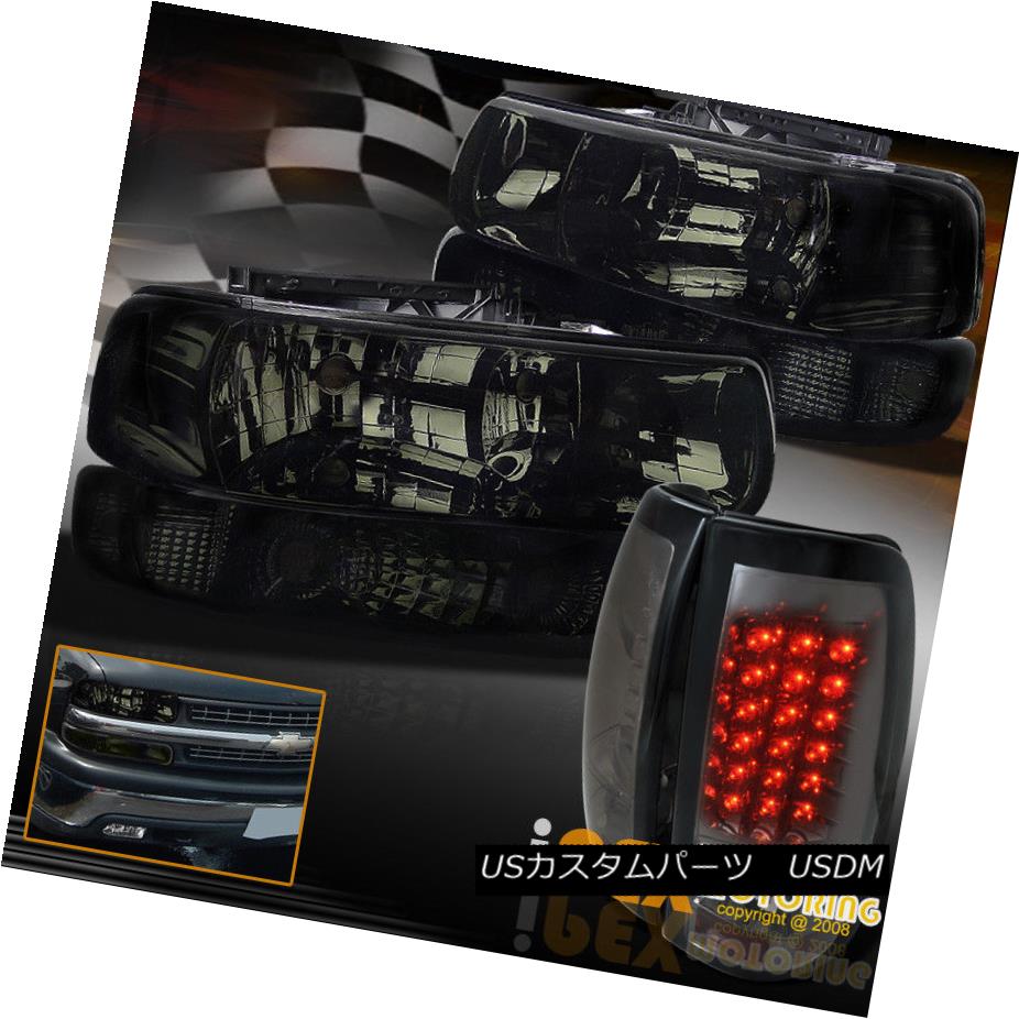 ヘッドライト 1999-2002 Chevy Silverado ( SHINY SMOKE ) Headlights + LED Tail Light+ Signals 1999-2002 Chevy Silverado（SHINY SMOKE）ヘッドライト+ LEDテールライト+信号 【並行輸入品】