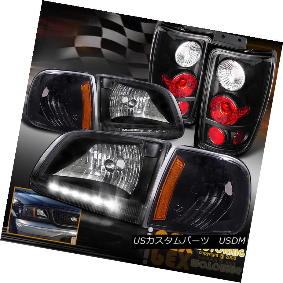 種類豊富な品揃え ライト ランプ Corner Black Headlights Led Expedition Ford 1997 02 ヘッド ライト Signals 1997 02フォード遠征ledヘッドライトブラック コーナー信号 テールライト Lights Tail Craccs Gob Ni