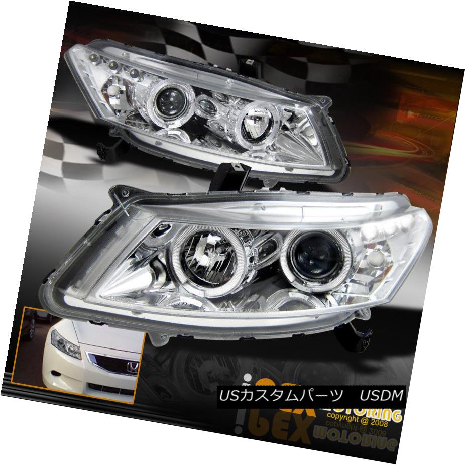 ヘッドライト 2008-2012 Honda Accord 2Dr AngelEye Halos Projector LED Chrome Headlights 2008-2012 Honda Accord 2Dr AngelEye HalosプロジェクターLEDクロームヘッドライト 【並行輸入品】