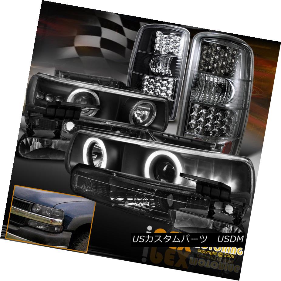 ヘッドライト [FULL 8PCS] Chevy Suburban Tahoe Smoke LED Tail Light+Projector Black Headlight [フル8PCS]シボレー郊外タホ煙LEDテールライト+プロジェクター rブラックヘッドライト 【並行輸入品】