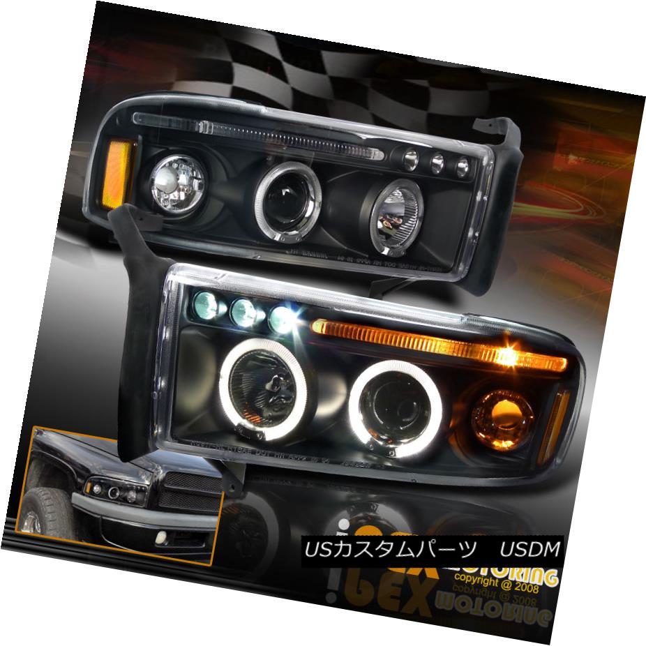 ヘッドライト NEW 1994-2001 Dodge RAM 1500 2500 3500 Twin Halo Projector LED Black Headlights NEW 1994-2001 Dodge RAM 1500 2500 3500ツインハロープロジェクターLEDブラックヘッドライト 【並行輸入品】