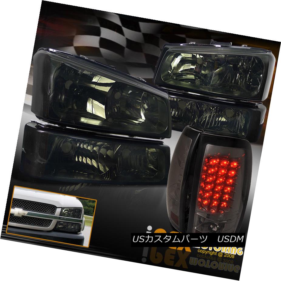 ヘッドライト [SMOKE] 2003-2006 Chevy Silverado 1500 2500HD Headlights+Signals+LED Tail Lights [SMOKE] 2003-2006シボレーシルバラード1500 2500HDヘッドライト+ SIG nals + LEDテールライト 【並行輸入品】