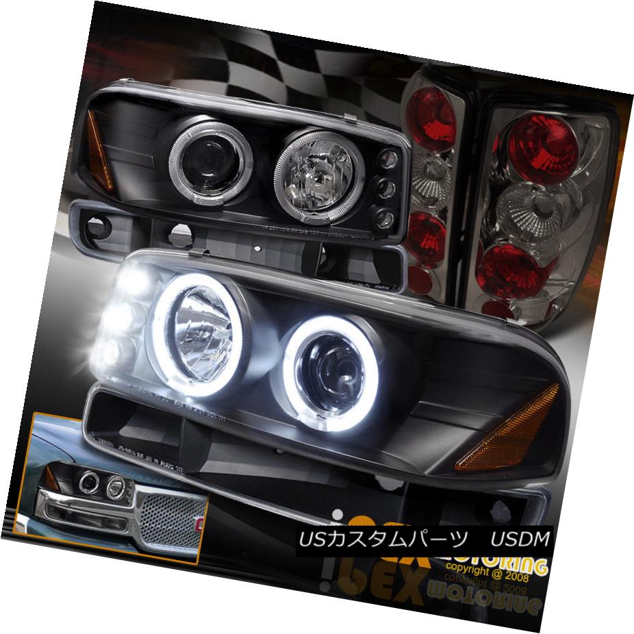 ヘッドライト 2000-2006 GMC Yukon Halo Projector Black Headlight W/ Signals + Smoke Tail Light 2000-2006 GMC Yukon Haloプロジェクターブラックヘッドライト信号/煙テールライト 【並行輸入品】