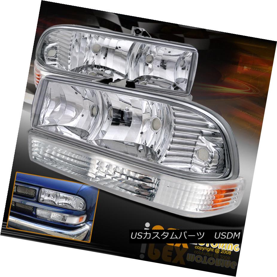 ヘッドライト 1998-2004 Chevy S10/Blazer Chrome Headlights + Parking Bumper Signal Lights 1998-2004 Chevy S10 / Blazerクロームヘッドライト+パーキングバンパーシグナルライト 【並行輸入品】