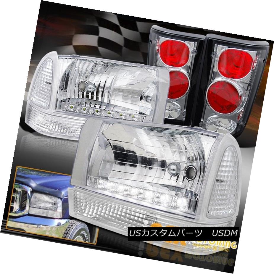 ヘッドライト 2000-2004 Ford Excursion Chrome LED Headlights W/ Signal Lamps & Tail Lights 2000-2004フォードエクスカーションクロムLEDヘッドライトW /シグナルランプ＆amp; テールランプ 【並行輸入品】