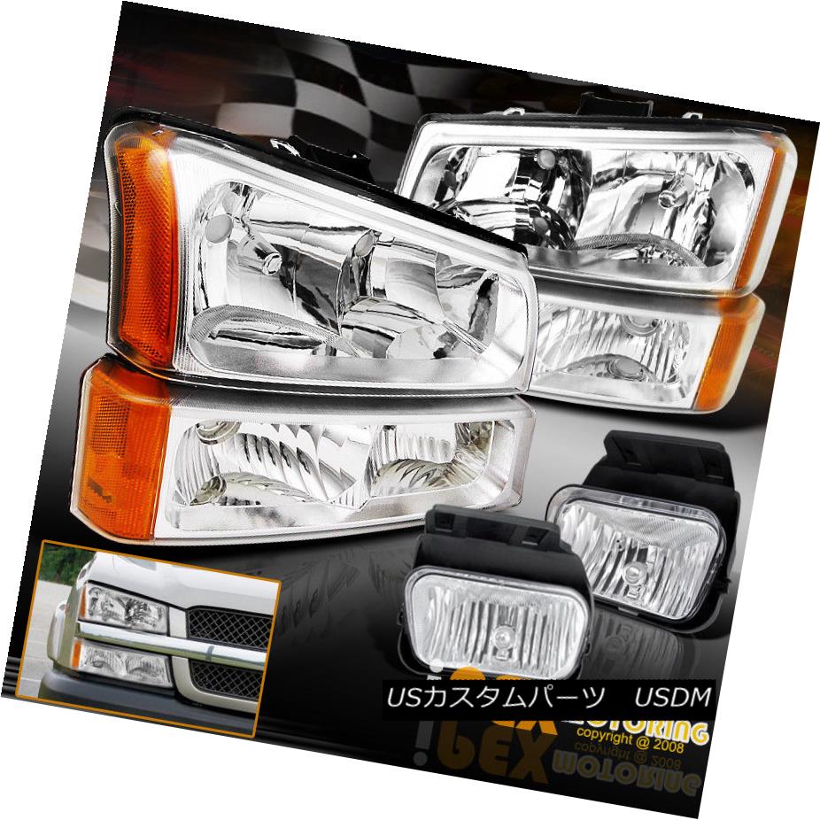 ヘッドライト 2003-2006 Chevy Silverado 1500 2500HD 3500 Chrome Headlights+Signals+Fog Lights 2003-2006シボレーシルバラード1500 2500HD 3500クロームヘッドライト+シグリング ナル+フォグライト 【並行輸入品】