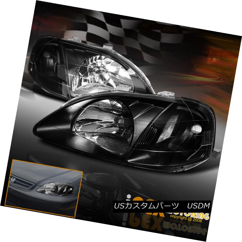 ヘッドライト NEW For All 1999-2000 Honda Civic JDM Type-R Style Black Headlights Headlamp EK9 すべて1999-2000ホンダシビックJDMタイプ-RスタイルブラックヘッドライトヘッドランプEK9用 【並行輸入品】