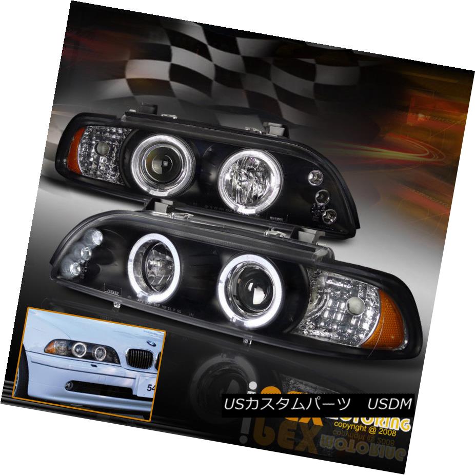 ヘッドライト 1997-2003 BMW E39 5-Series 525i 528i 540i Halo Projector Black LED Headlight 1997-2003 BMW E39 5シリーズ525i 528i 540iハロープロジェクターブラックLEDヘッドライト 【並行輸入品】