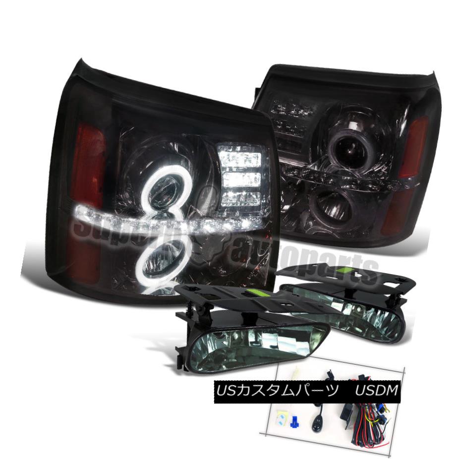 ヘッドライト 2002-2006 Cadillac Escalade SVT ESV LED Halo Head Lights+Driving Fog Lamps Smoke 2002-2006キャデラック・エスカレードSVT ESV LEDハローヘッドライト+霧のランプを運転する煙 【並行輸入品】 59,653円