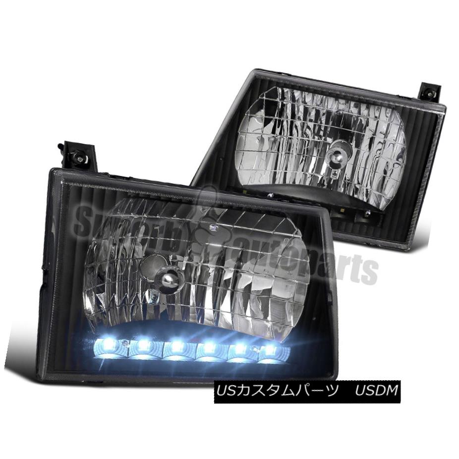 ヘッドライト 1992-2006 Ford E150/250/350/450 Econoline Van SMD LED DRL Headlights Black 1992-2006フォードE150 / 250/350/4 50 Econoline Van SMD LED DRLヘッドライトブラック 【並行輸入品】