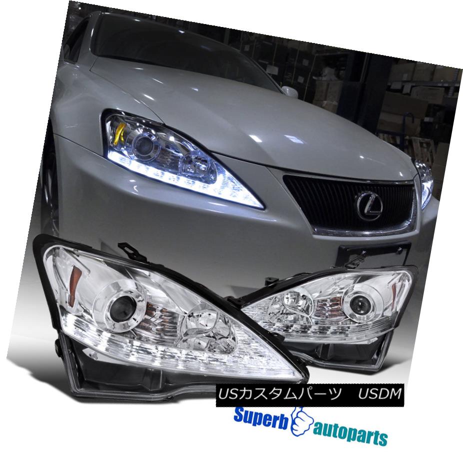 ヘッドライト 2006-2009 Lexus IS250 IS350 SMD LED DRL Signal Projector Headlights Lamps Clear 2006-2009 Lexus IS250 IS350 SMD LED DRLシグナルプロジェクターヘッドライトランプクリア 【並行輸入品】