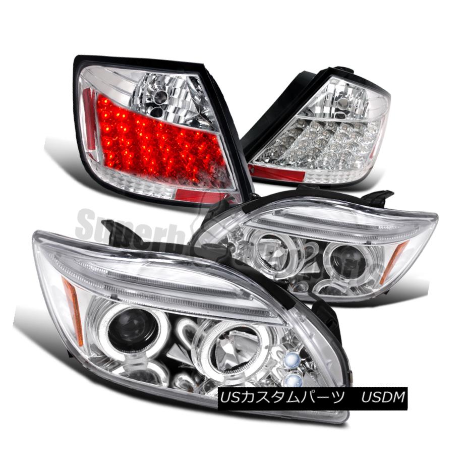 ヘッドライト 2005-2010 Scion tC Halo Projector Headlights+LED Tail Brake Lamps Chrome 2005-2010シオンtCハロープロジェクターヘッドライト+ LEDテールブレーキランプクローム 【並行輸入品】