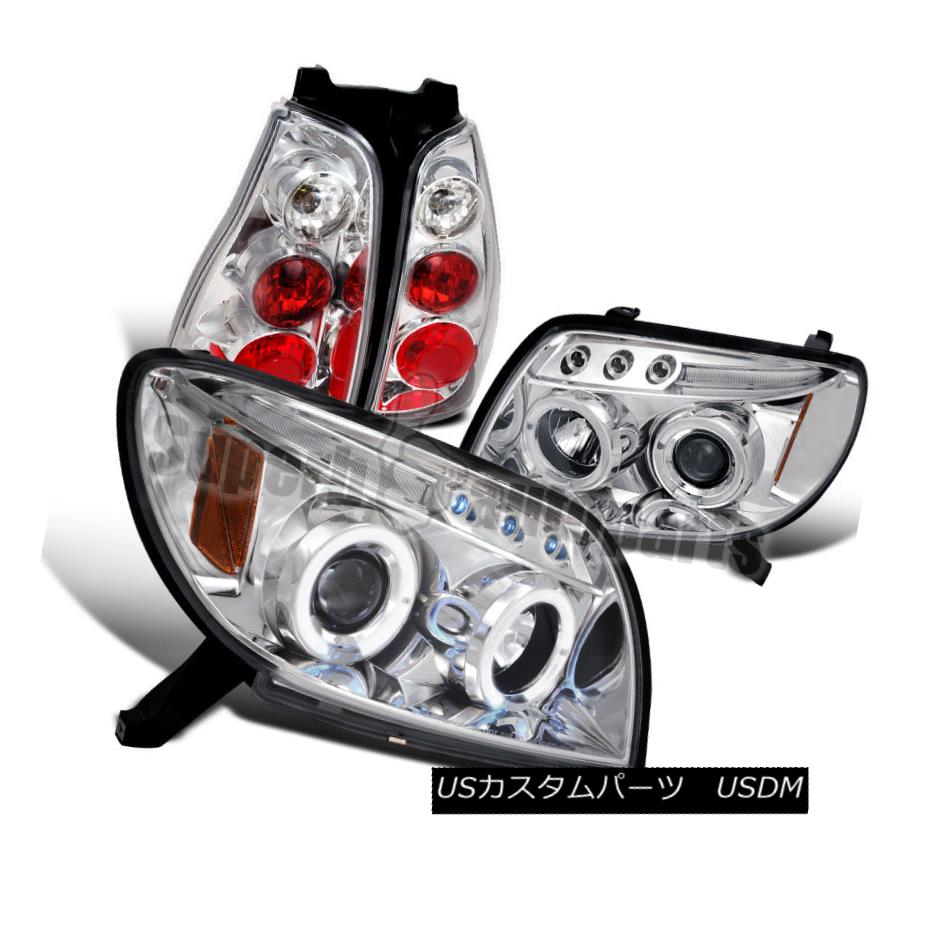 ヘッドライト 2003-2005 Toyota 4Runner Halo LED Projector Headlights+Tail Light Clear 2003-2005トヨタ4Runner Halo LEDプロジェクターヘッドライト+タイ lライトクリア 【並行輸入品】