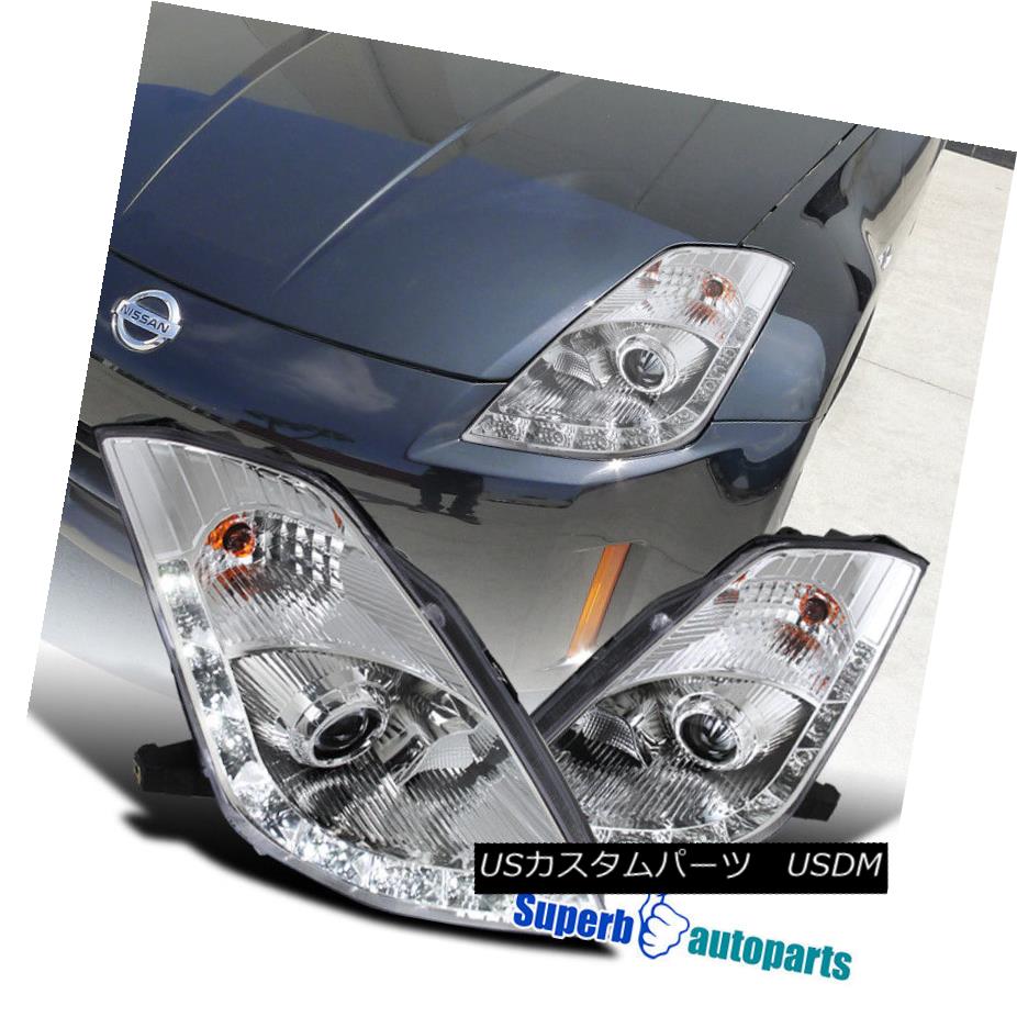 ヘッドライト For 06-09 350Z LED DRL Signal Clear \