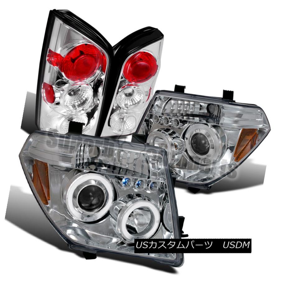 ヘッドライト For 05-07 Pathfinder LED Halo Projector Headlight+Tail Lamp Chrome Clear 05-07 Pathfinder LED Haloプロジェクターヘッドライト+テールランプクロームクリア 【並行輸入品】