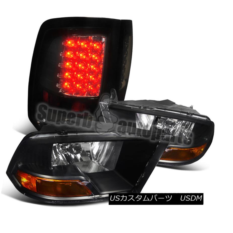 ヘッドライト 09 17 Dodge Ram Euro Headlights Black Glossy Black Led Tail Brake Lights 09 17 Dodge Ramユーロヘッドライトブラック 光沢ブラックledテールブレーキライト Av Drop Com