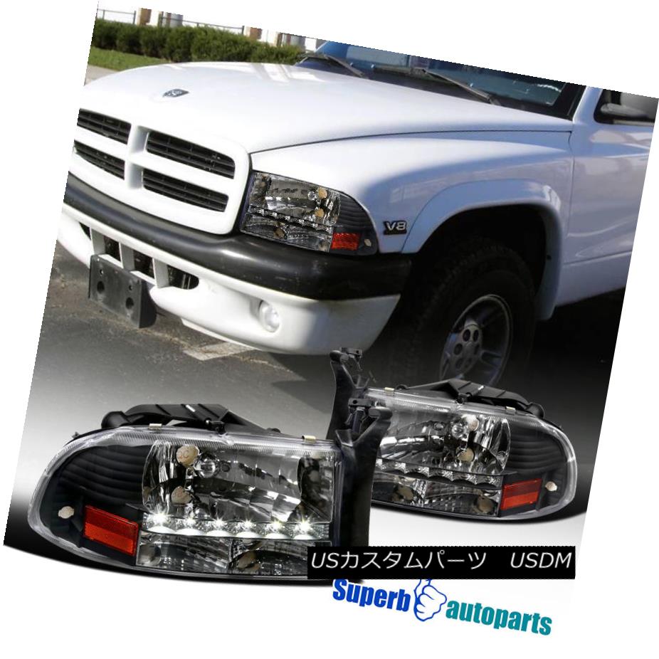 ヘッドライト 1997-2004 Dodge Dakota LED Crystal Headlights Head Lamps Black 1997-2004 Dodge Dakota LEDクリスタルヘッドライトヘッドランプブラック 【並行輸入品】 36,322円