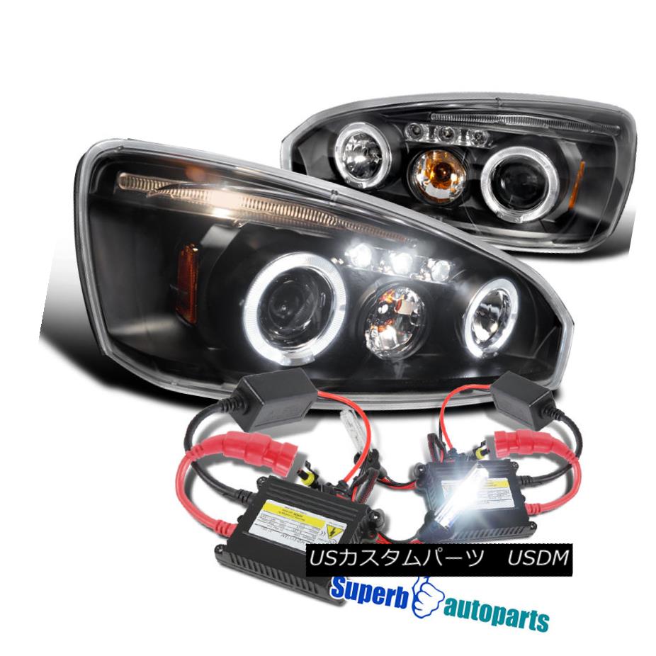 ヘッドライト 2004-2007 Malibu LED Dual Halo Chrome Projector Headlights Black+H1 Slim HID Kit 2004-2007 Malibu LEDデュアルヘロクロームプロジェクターヘッドライトブラック+ H1スリムHIDキット 【並行輸入品】