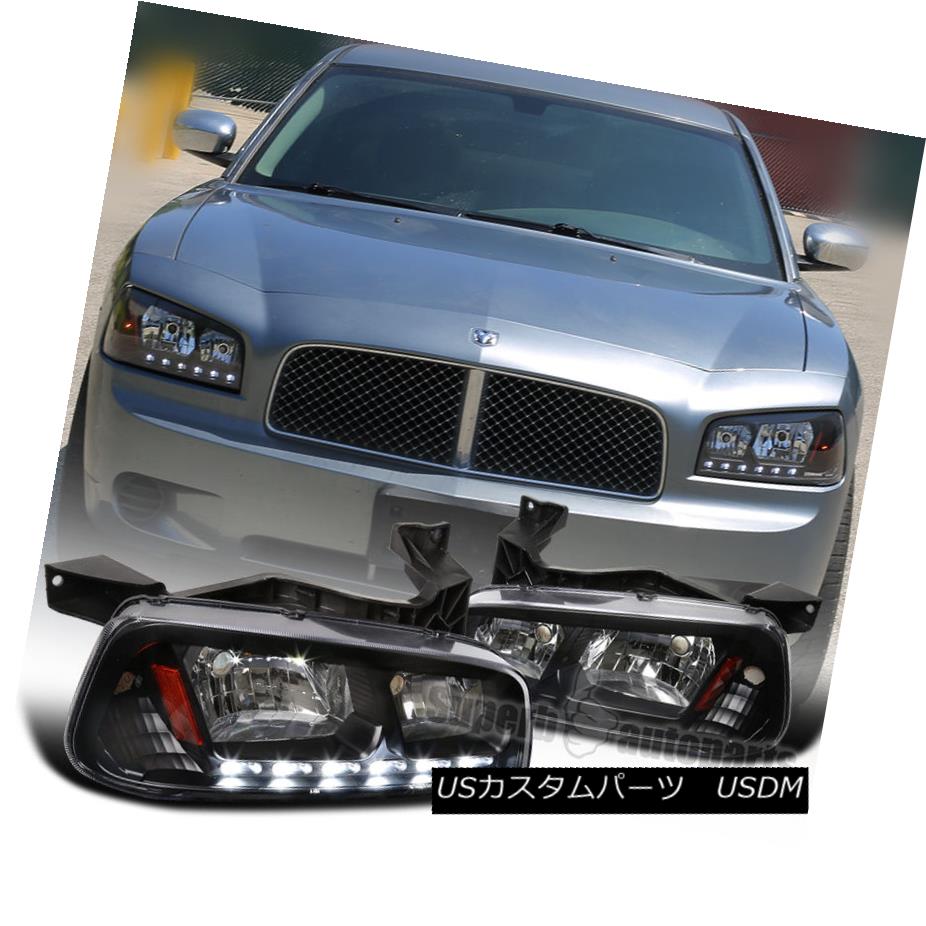 最大10 Offクーポン ライト ランプ ヘッドライト 06 10 Dodge Charger Black Led Drl Headlights Corner Signal Lights 06 10 Dodge Charger Black Led Drlヘッドライトコーナー信号ライト Fkm Unej Ac Id