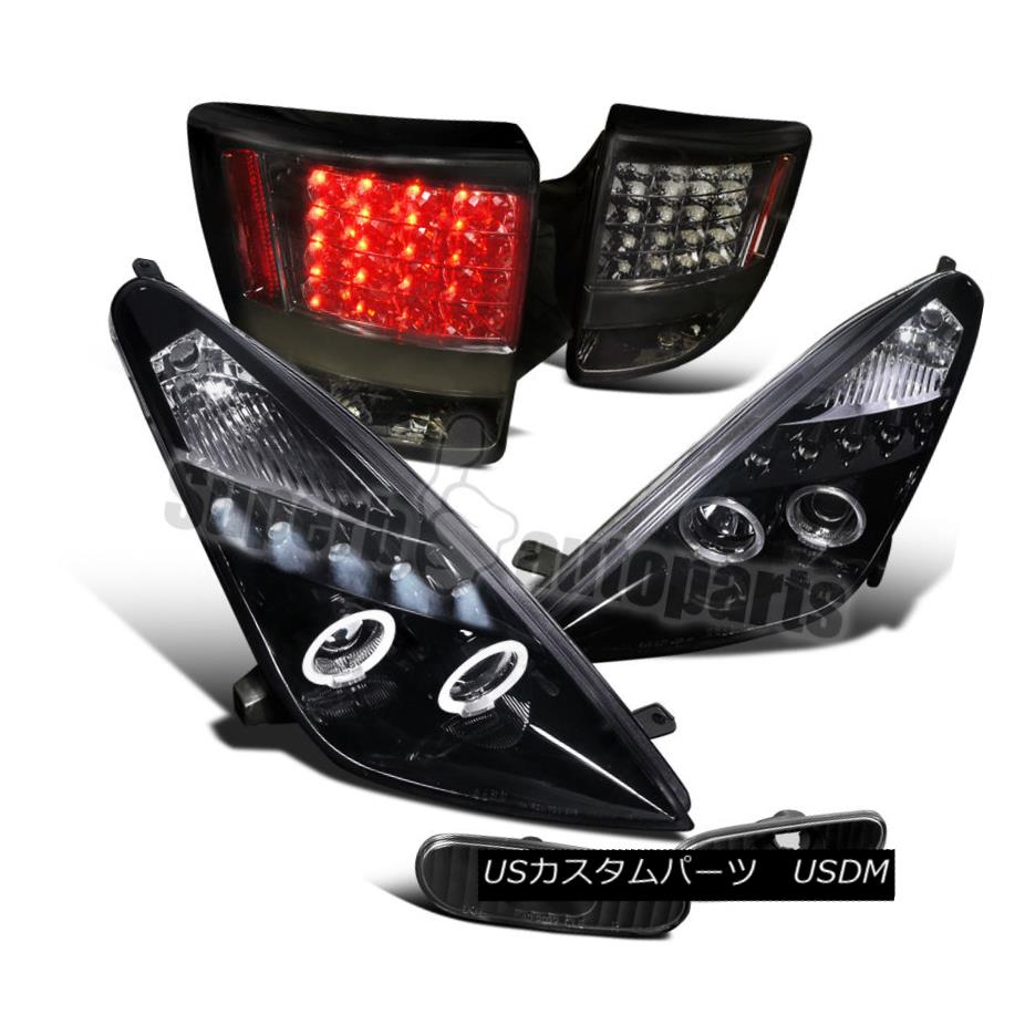 ヘッドライト 2000-2005 Celica Halo Pro Headlight Glossy Black+Smoke LED Tail Lamp+Side Marker 2000-2005 Celica Halo Proヘッドライト光沢ブラック+スモークLEDテールランプ+サイドマーカー 【並行輸入品】
