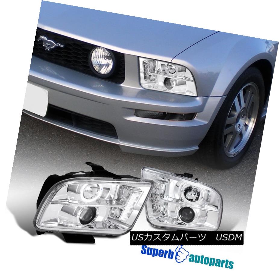 ヘッドライト 2005-2009 Ford Mustang LED Halo Clear Projector Headlights Chrome SpecD Tuning 2005-2009 Ford Mustang LED HaloクリアプロジェクターヘッドライトChrome SpecD Tuning 【並行輸入品】