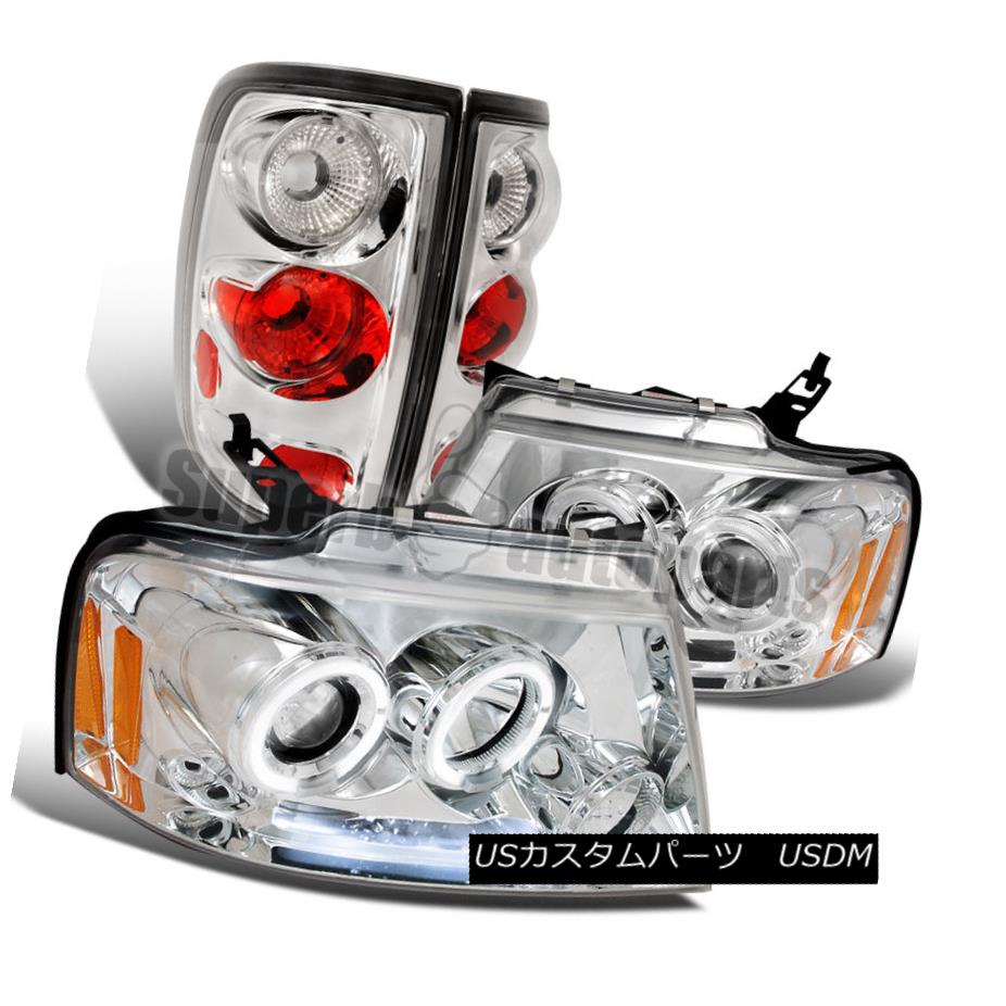ヘッドライト 2004-2008 Ford F150 Halo Projector LED Headlights+Chrome Tail Lights 2004-2008 Ford F150 HaloプロジェクターLEDヘッドライト+ Chr oemテールライト 【並行輸入品】 45,012円