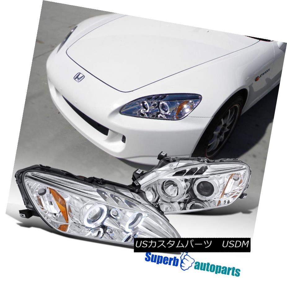 ヘッドライト For 2004-2009 Honda S2000 LED Dual Halo Clear Projector Headlights Lamps Chrome 2004-2009ホンダS2000 LEDデュアルハロークリアプロジェクターヘッドライトランプクローム用 【並行輸入品】 45,012円